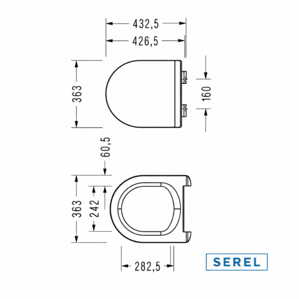 Serel Zenith Slim Yavaş Kapanan Klozet Kapağı 223ZNS0002