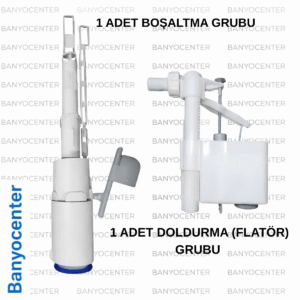 NKP Gömme Rezervuar Boşaltma Grubu + Doldurma (Flatör) Tamir Seti