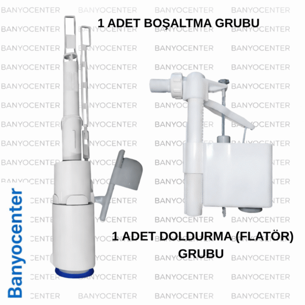 NKP Gömme Rezervuar Boşaltma Grubu + Doldurma (Flatör) Tamir Seti